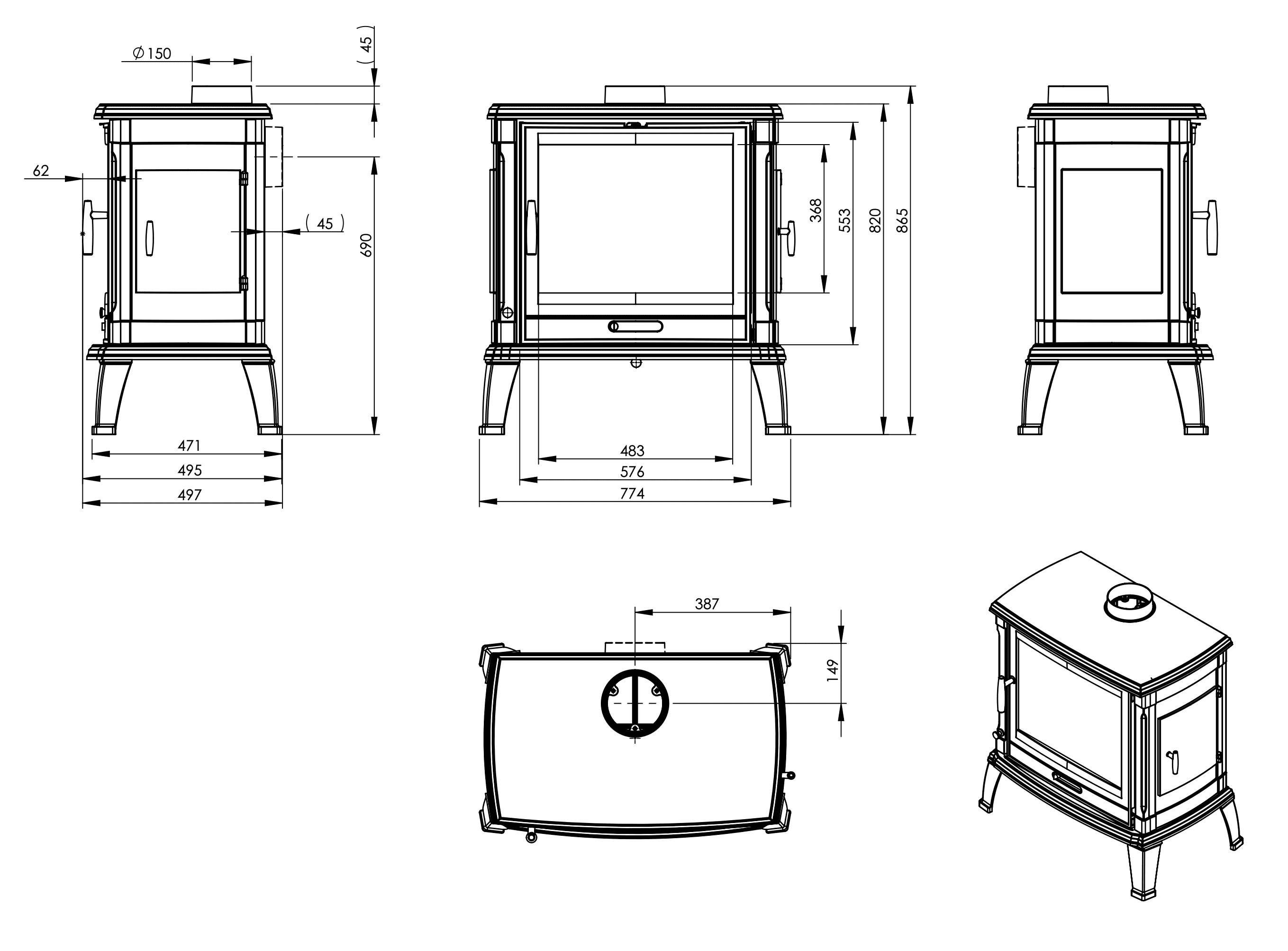 Toria dimensions